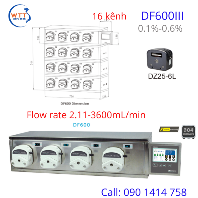 DF600 III Bơm định lượng theo dung tích đa ke6ng DF600 III